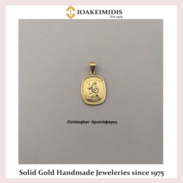 Saint Christopher gold pendant