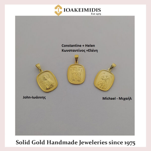 Saint  John - Constantine+Helen - Michael gold pendants