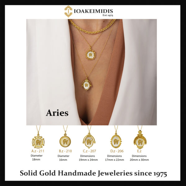 Aries signs Gold pendants