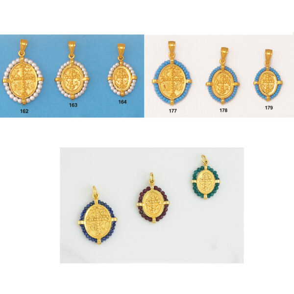 Byzantium Era Gold Pendant with Beads  162-163-164  (177-178-179)
