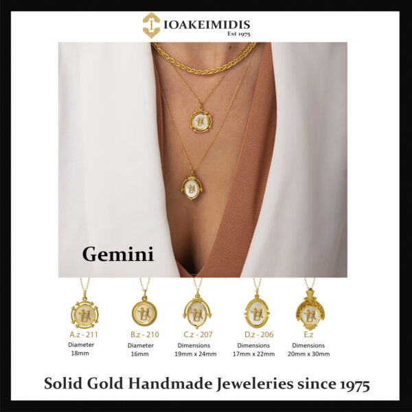 Gemini signs Gold pendants