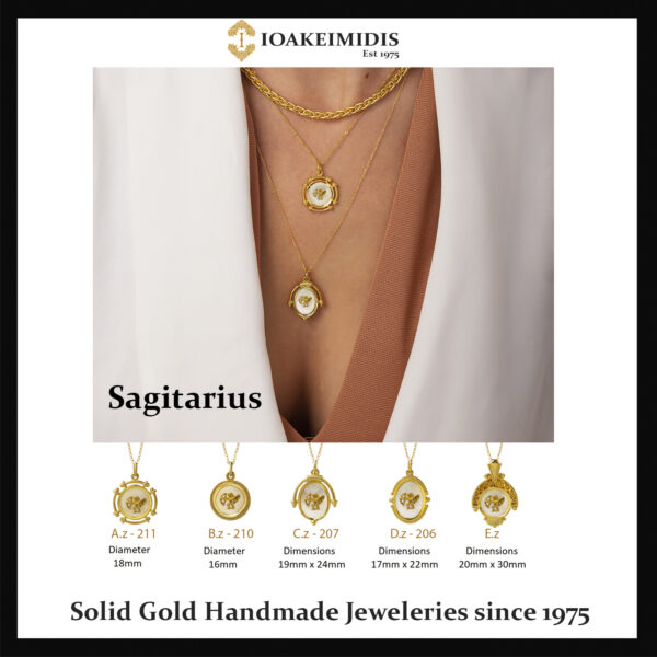 Sagittarius signs Gold pendants