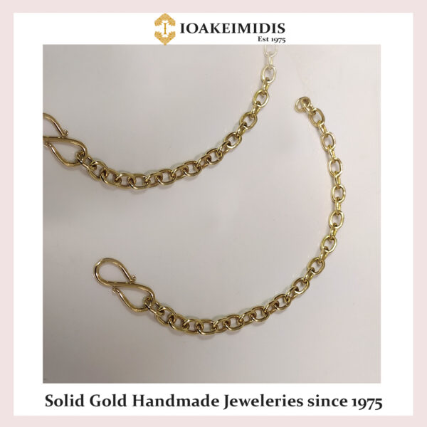 Oval links Minimal style Handmade Chain-Bracelet